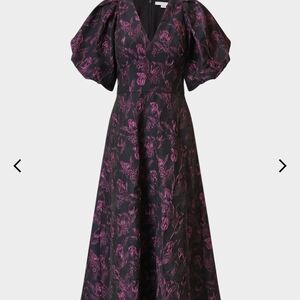 Nordstrom Elegant Black and Pink Maxi Dress